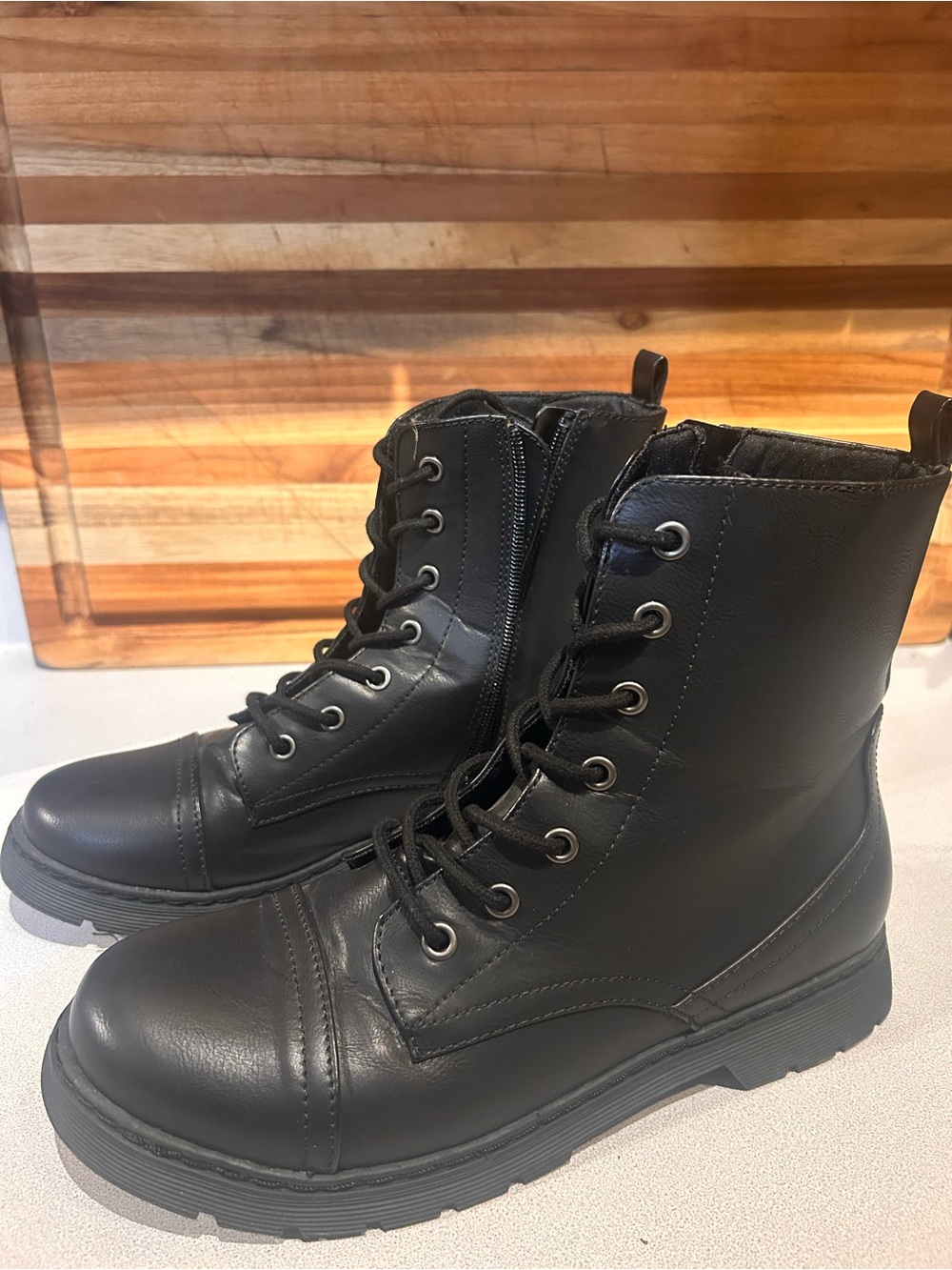 Y2K Lace-Up Combat Boots
